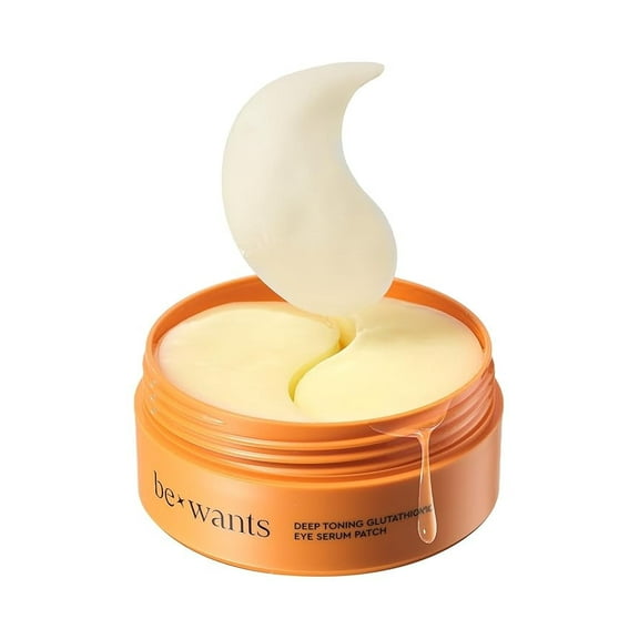 Bewants Hydrogel Eye Patches with Deep Toning Glutathione, 60 Patches, Under Eye Masks for Brightening and Radiance, Caffeine & Niacinamide patches, Korean Skincare