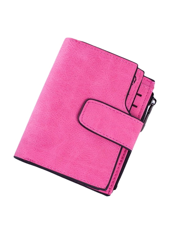 beydlfeaa RFID Blocking Genuine Leather Women's Bifold Wallet, Pink