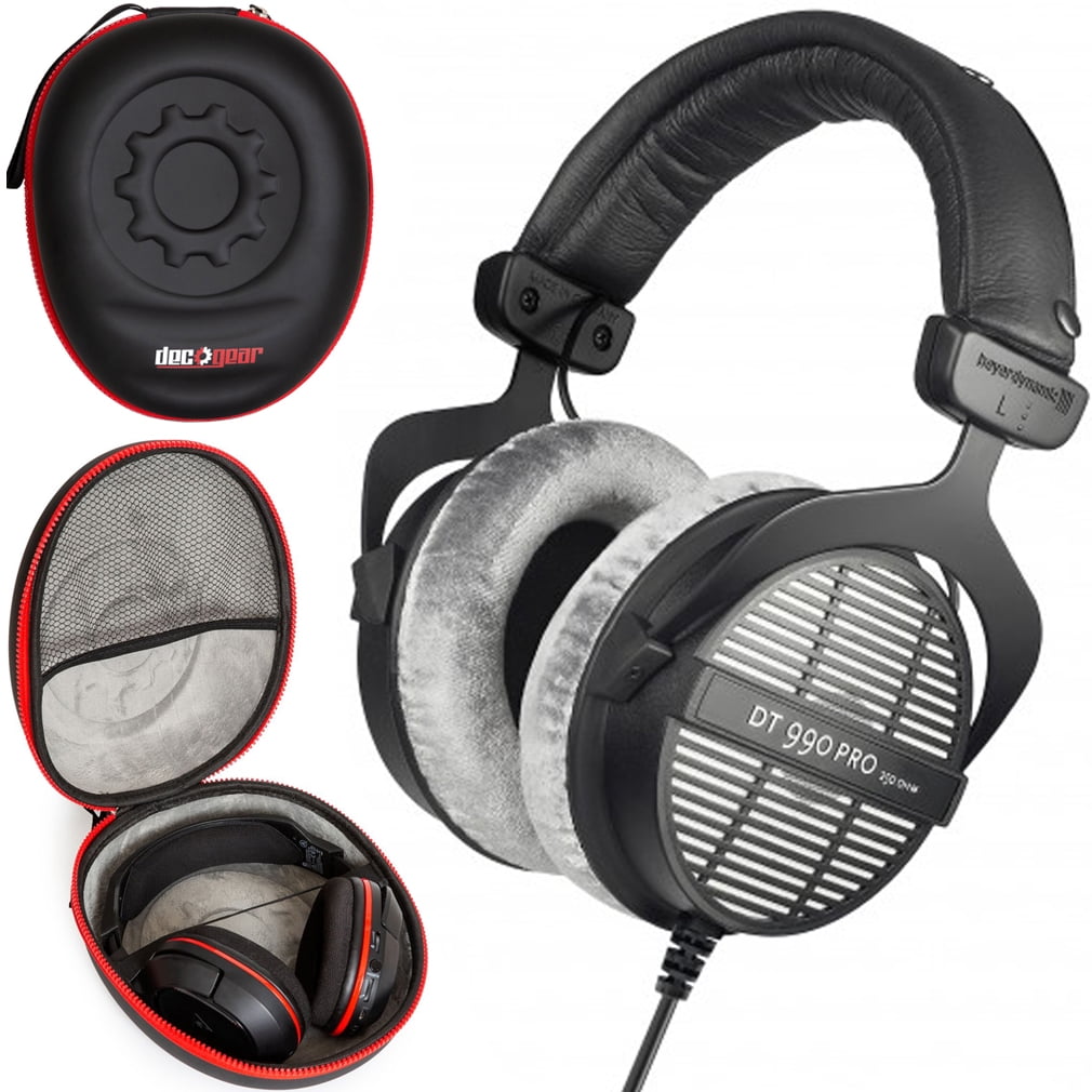beyerdynamic DT-990 Pro Acoustically Open Headphones (250 Ohms) and Knox  Gear Compact 4-Channel Stereo Headphone Amplifier Bundle (2 Items)