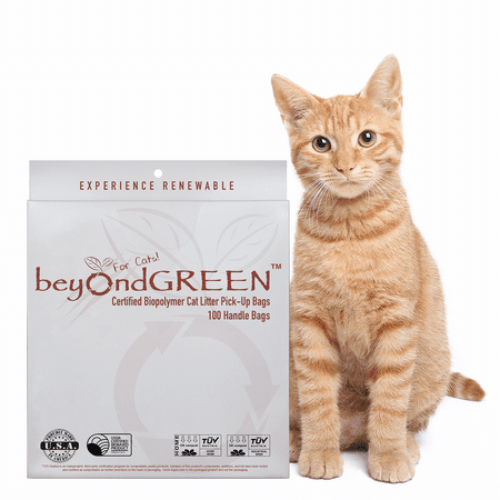 beyondGreen Plant Based Cat Litter Bags, 100 Count, 10 x 20 Inches (Large)