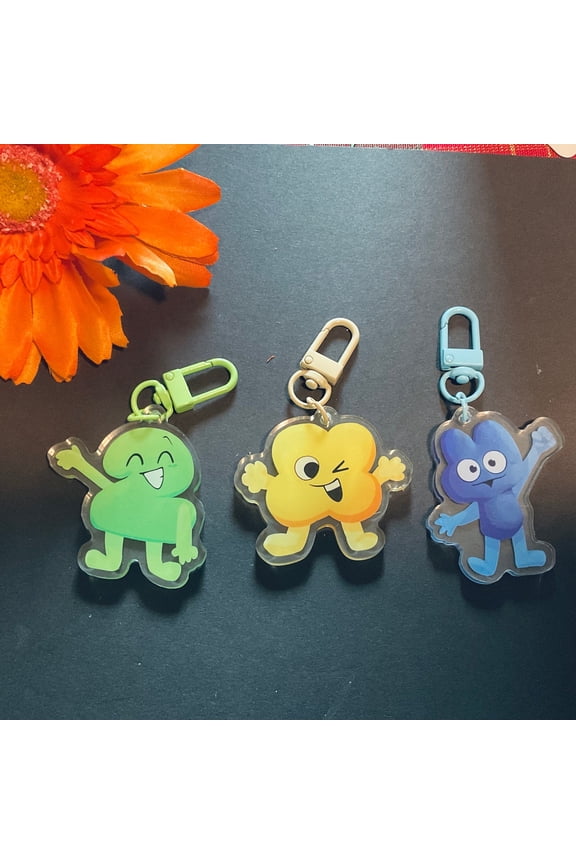 bfb BFDI keychains object show four x two (1 keychain)