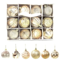 bfogop 12PCS Xmas Tree Ornaments - 2.4 Inch Large Christmas Balls Ornaments, Glitter Balls Snowflake Ornaments for Wedding Mothers Day Christmas Party Easy to Place/Interesting Textures