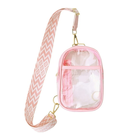 bfogop Clear Sling Bag Stadium Approved Transparent Bag Crossbody Casual Shoulder Chest Bag for Men Women