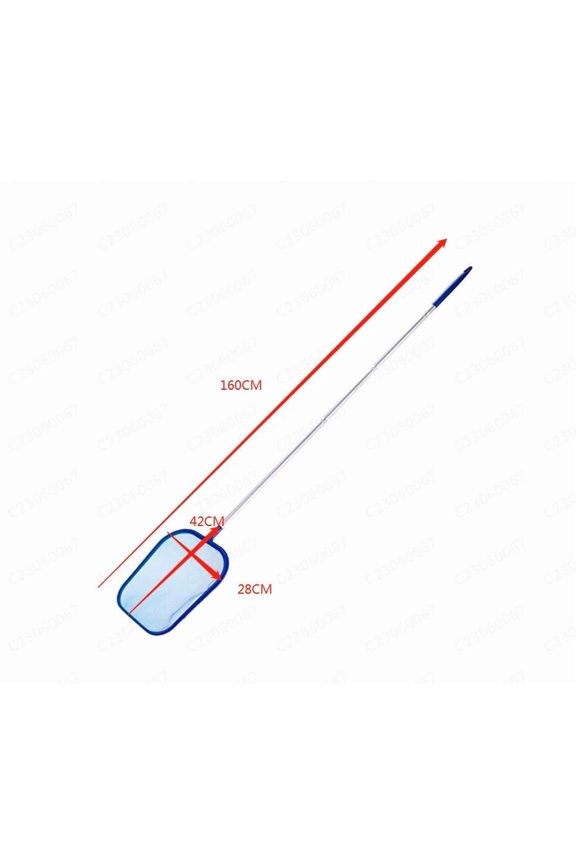 Swimming Pool Cleaning Leaf Skim Net with Mesh, Floats Pool Cleaning Set, with Aluminium Telescopic Rod(Blue)
