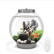 biOrb CLASSIC 15 حوض مائي مع ضوء MCR - 4 جالون ، فضي