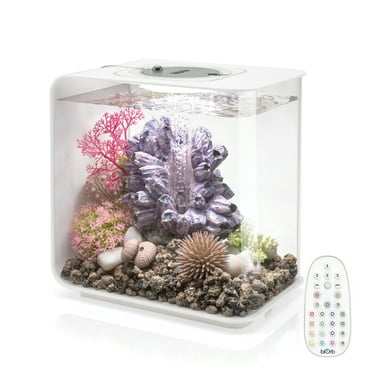 biOrb FLOW 15 Aquarium with MCR Light - 4 Gallon, White, Acrylic