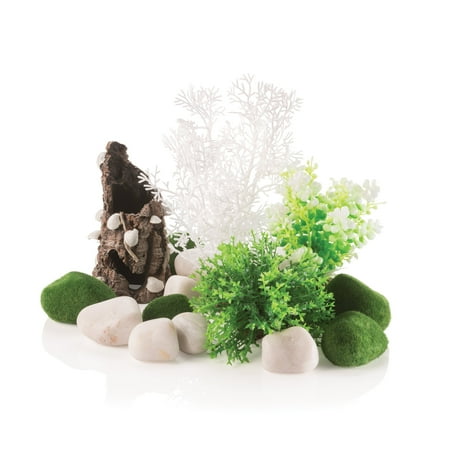 biOrb Fairy Tale Aquarium Décor Set, Green & White
