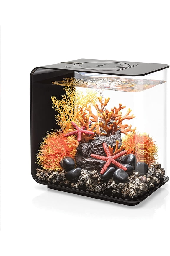 Flow 15 Aquarium with Standard Light - 4 Gallon, Black, Acrylic