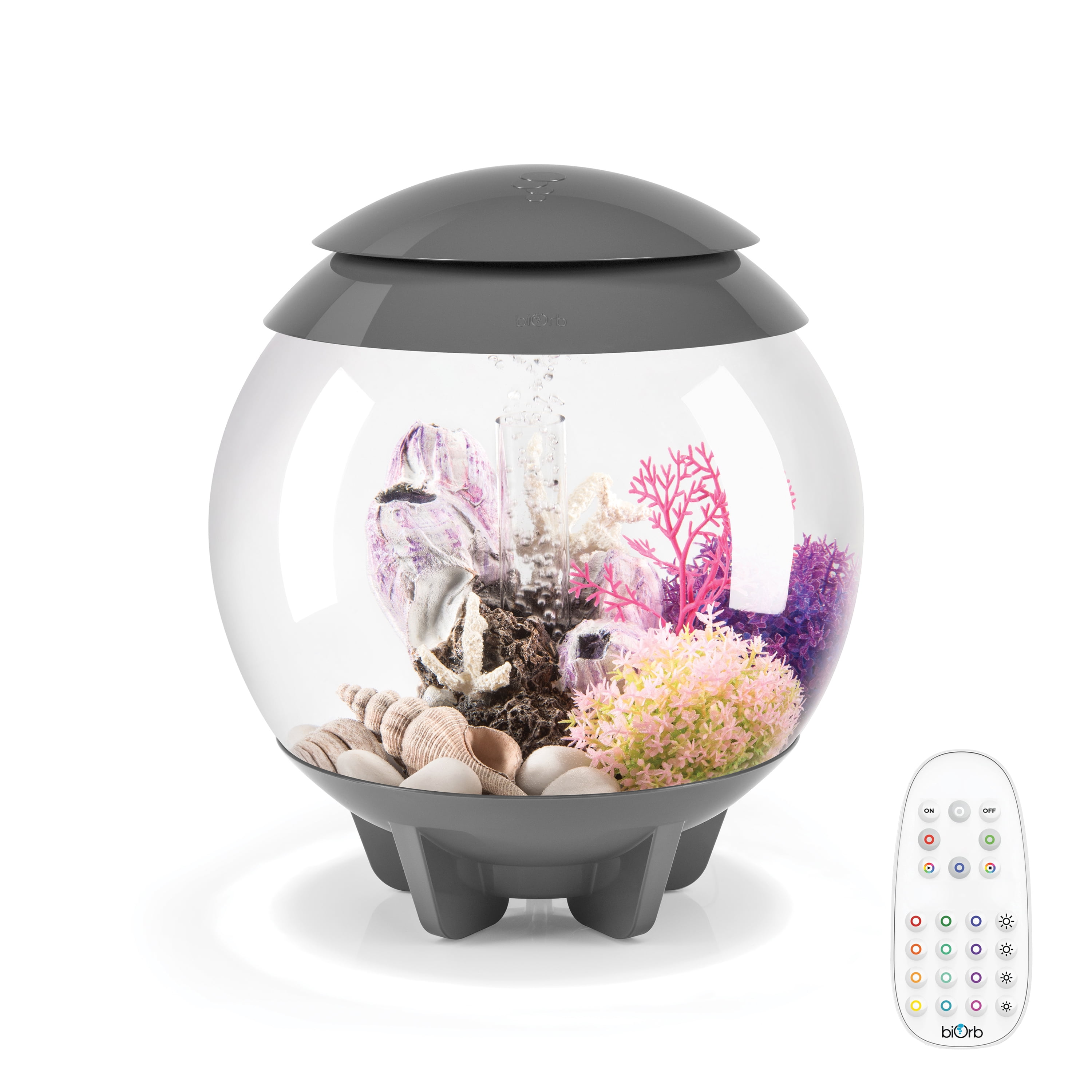 biOrb HALO 15 Aquarium with MCR Light - 4 gallon, gray