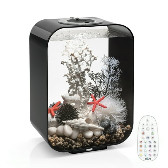 biOrb LIFE 15 Aquarium with MCR Light - 4 Gallon, Black