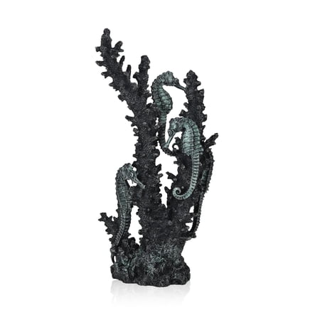 biOrb Medium Black Seahorse Sculpture - Aquarium Decor