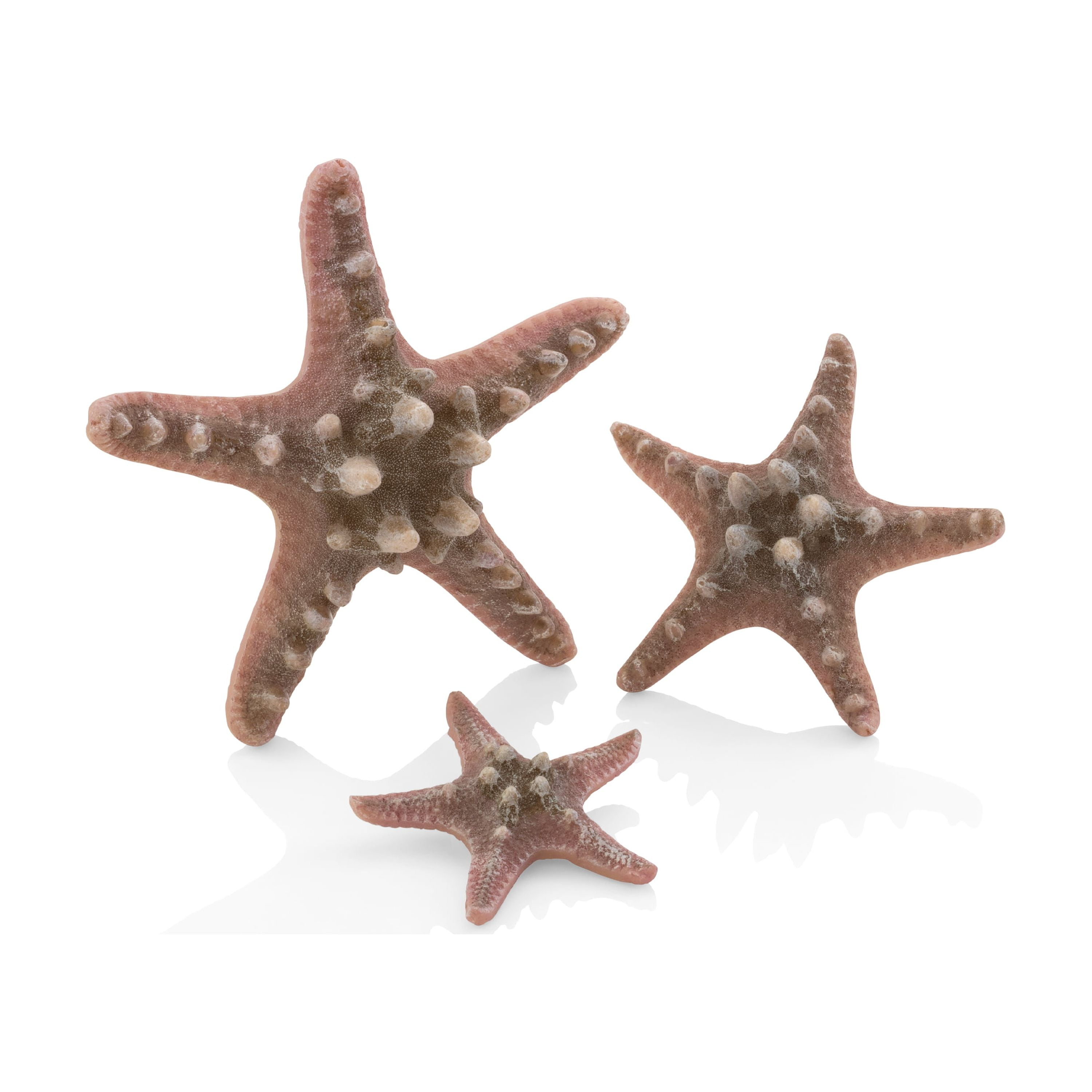 Handcrafted Pink Ceramic Resin Starfish Aquarium Decor Set