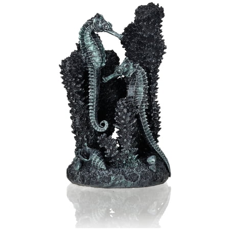 biOrb Small Black Seahorse Sculpture - Aquarium Decor