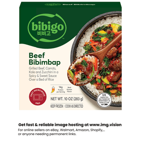 Bibigo Frozen Beef & Vegetable Bibimbap Rice Bowl, 10 oz