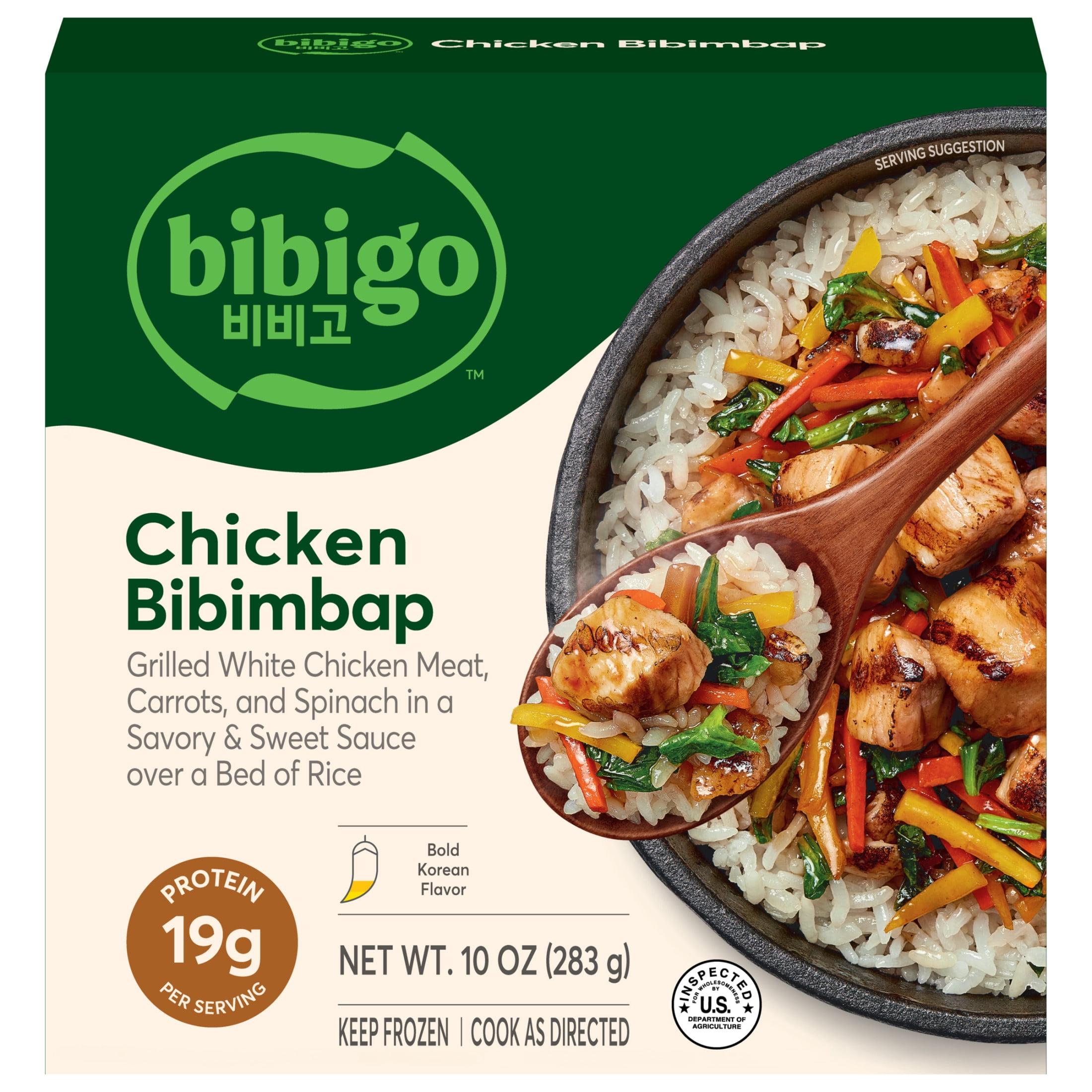 Bibigo Frozen Chicken & Vegetable Bibimbap Rice Bowl, 10.0 oz