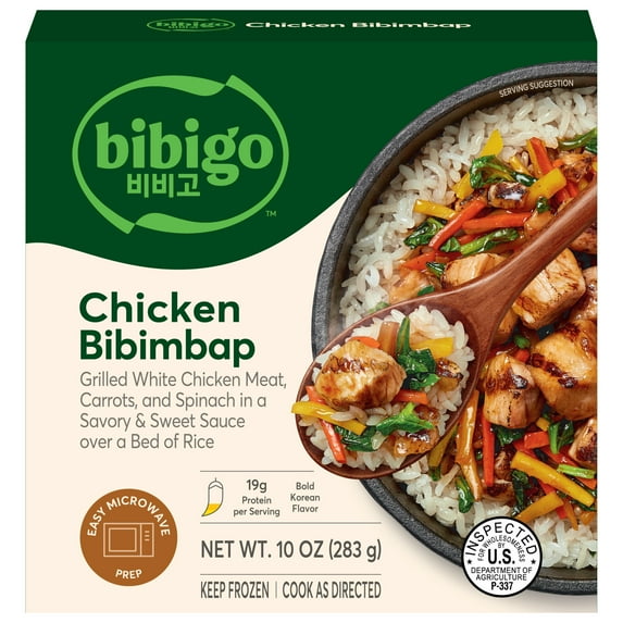 Bibigo Frozen Chicken & Vegetable Bibimbap Rice Bowl, 10.0 oz