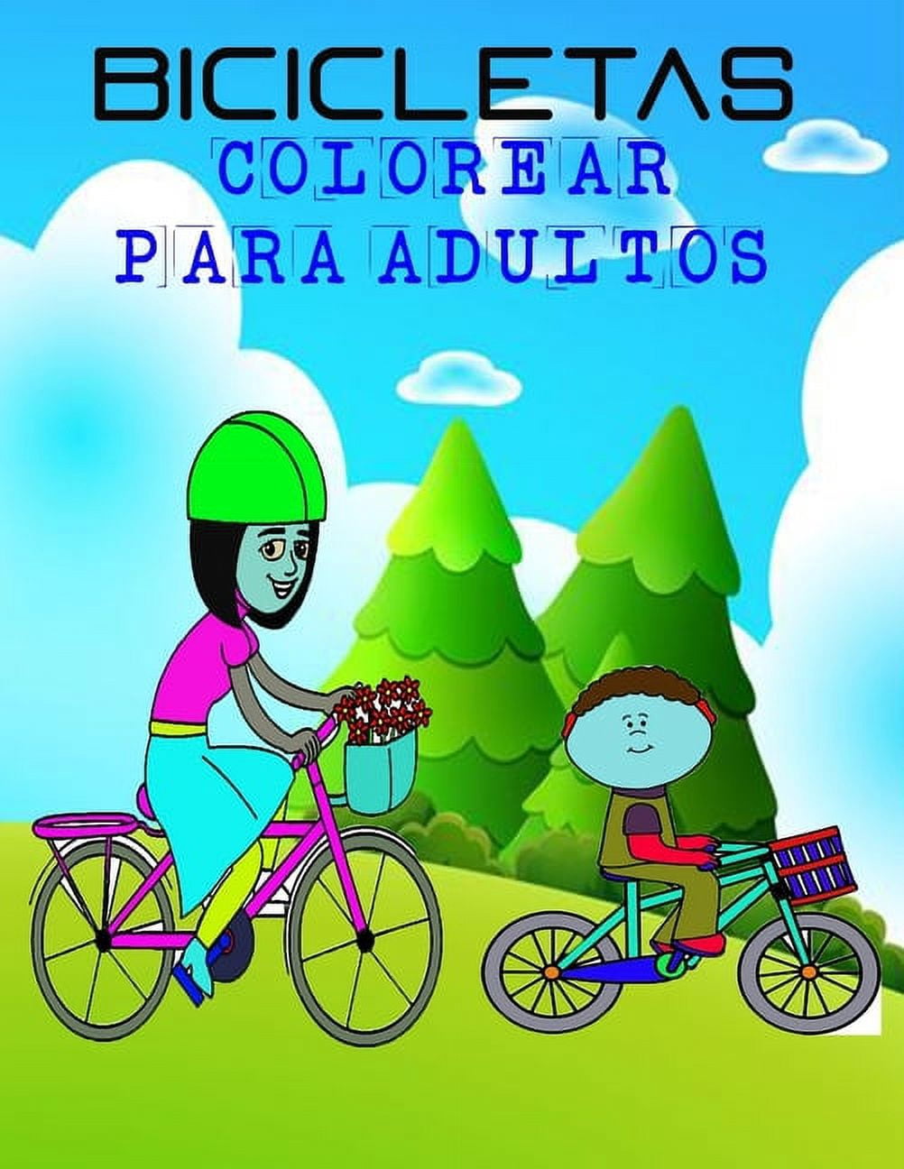 bicicletas Colorear para adultos : libro colorear bicicletas adultos Y a los niños para entretener y aprender sobre los tipos de bicicleta/ 10-20 Año (Paperback)
