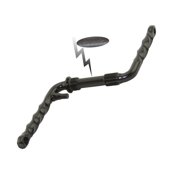 bicycle Lowrider Twisted One/Piece Crank 5 1/2" (140mm) Black.