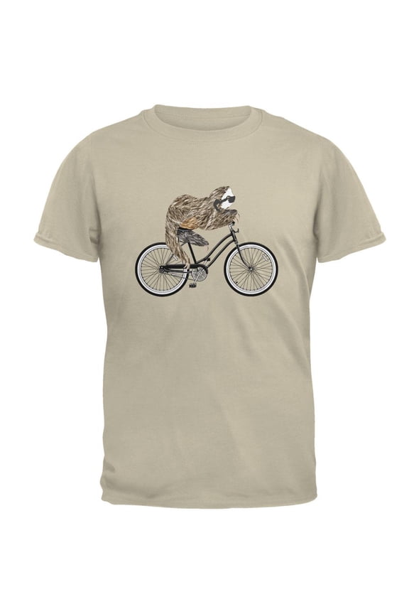 bicycle sloth mens t shirt