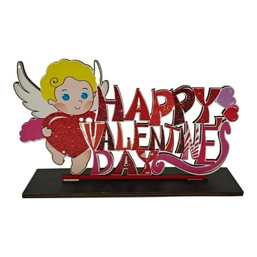 bifavgk Valentines Day Decorations, Happy Valentine's Day Wooden Decorations Table Decorations Party Decorations, Valentines Day Gifts, Galentines Day Decorations