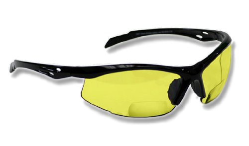 Bifocal Safety Glasses SB-9000 with Yellow Lenses, 2.50