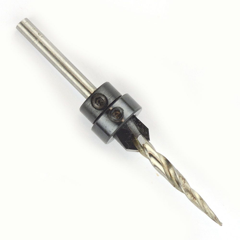 Big Horn 13201 Countersink Set With 3/8" Plug Cutter - 4 Adjustable Self-Centering Bits For #6, #8, #10, #12 Screws