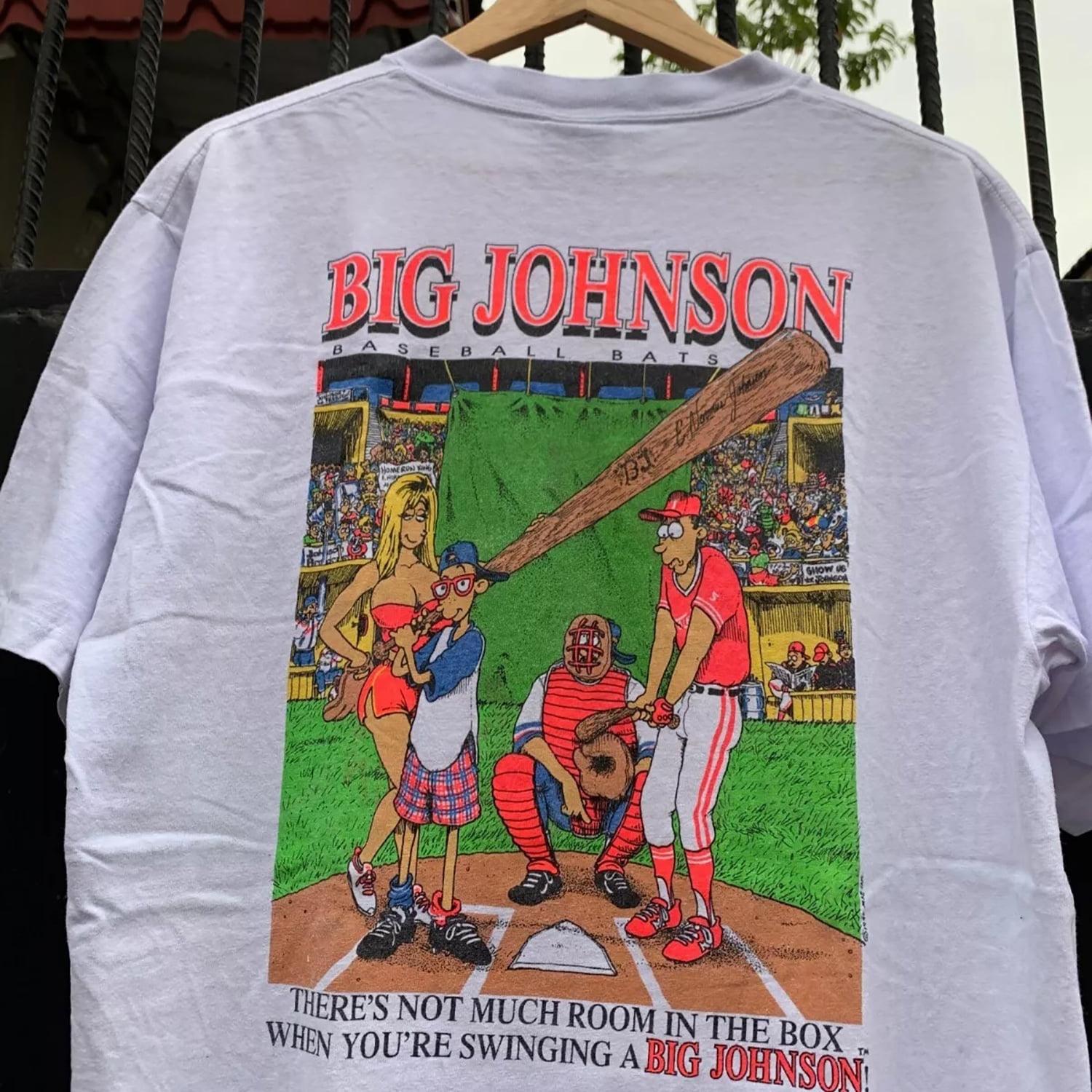 big johnson baseball graphic white retro Shirt unisex men women