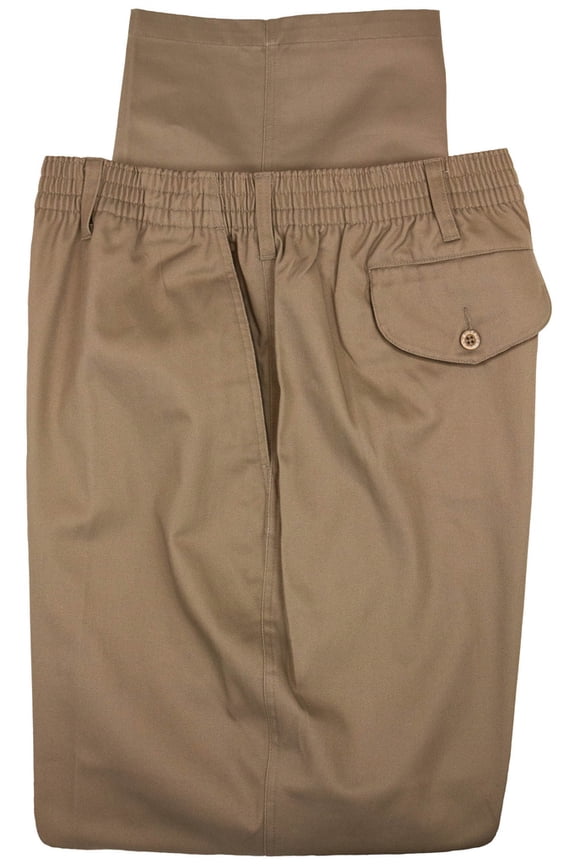 big & tall mens full elastic casual twill pants by falcon bay