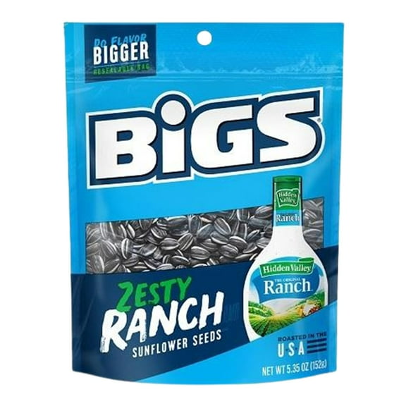 bigs sunflower seeds hidden valley zesty ranch 5.35 Oz Pack Of 2