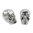 thumbnail image 1 of bike HANDLEBAR GRIPS END PLUGS BIG SKULL CHROME.bicycle GRIPS, 1 of 1