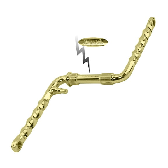 bike Lowrider Twisted One/Piece Crank 6 1/2" (165mm) Gold.