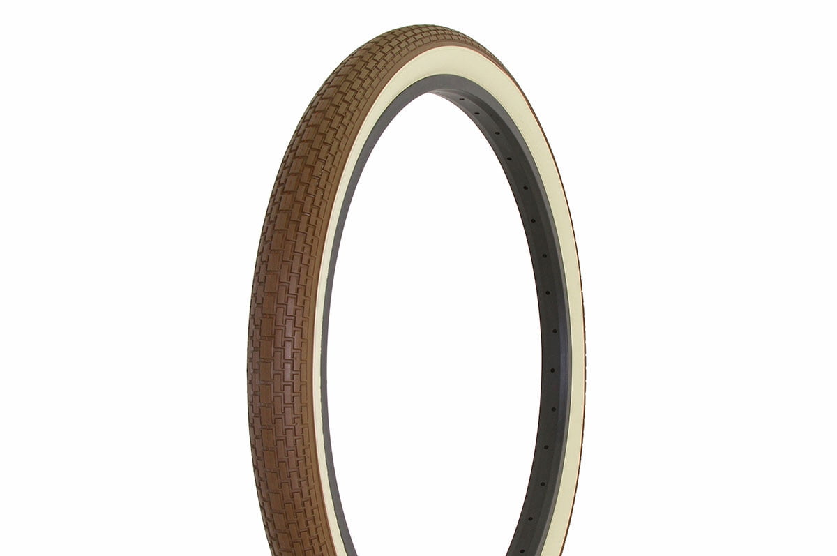 bike Tire Duro 26" x 2.125" Brown/Cream Side Wall HF-120A. lowrider beach cruiser bicycle tire