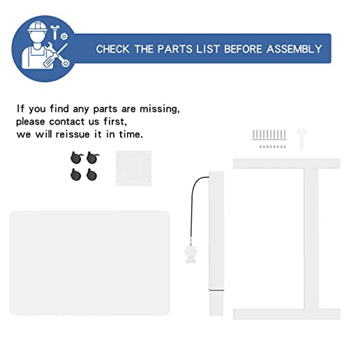 bilbil Mobile Standing Desk Pneumatic Adjustable Height, 28 Inch Sit to Stand Desk with Wheels, Mobile Laptop Desk Rolling Cart Ergonomic Table, White