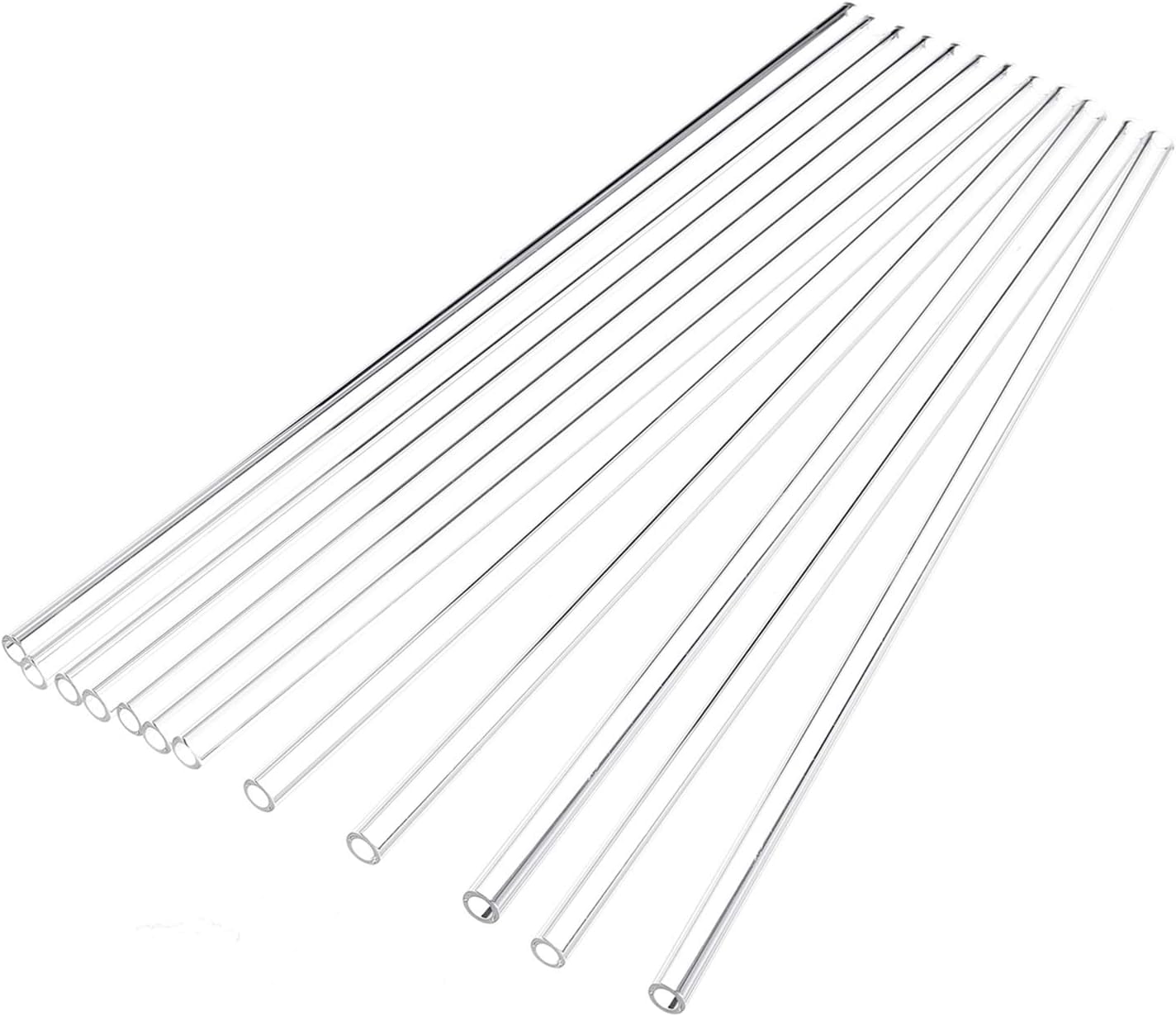 bimiti 12 Pack Borosilicate Glass Tubing, 300mm Industrial Glass