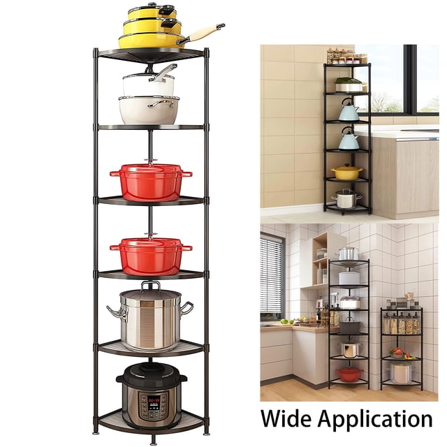 Free Shipping! bimiti 6 Tier Kitchen Corner Pot Rack - 65