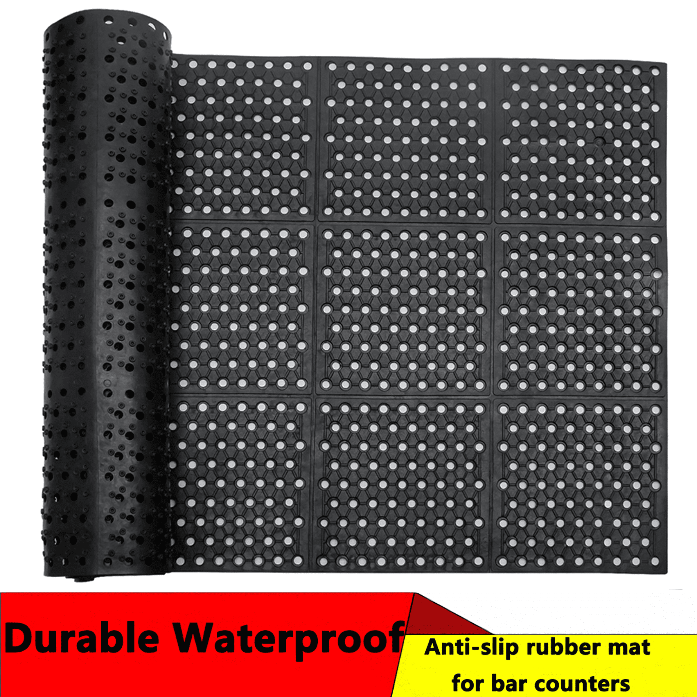 bimiti Large 83" x 36" Kitchen Rubber Floor Mat, Indoor and Outdoor Non