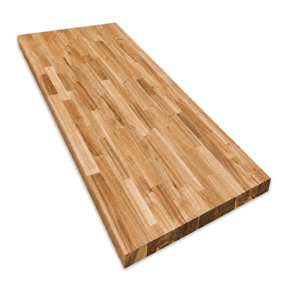 4FT Acacia Butcher Block Countertop (48" x 25" x 1.5"), Clear Oiled Solid Wood Table Top for Kitchen Counter, Laundry Room, Workbench, Desktop