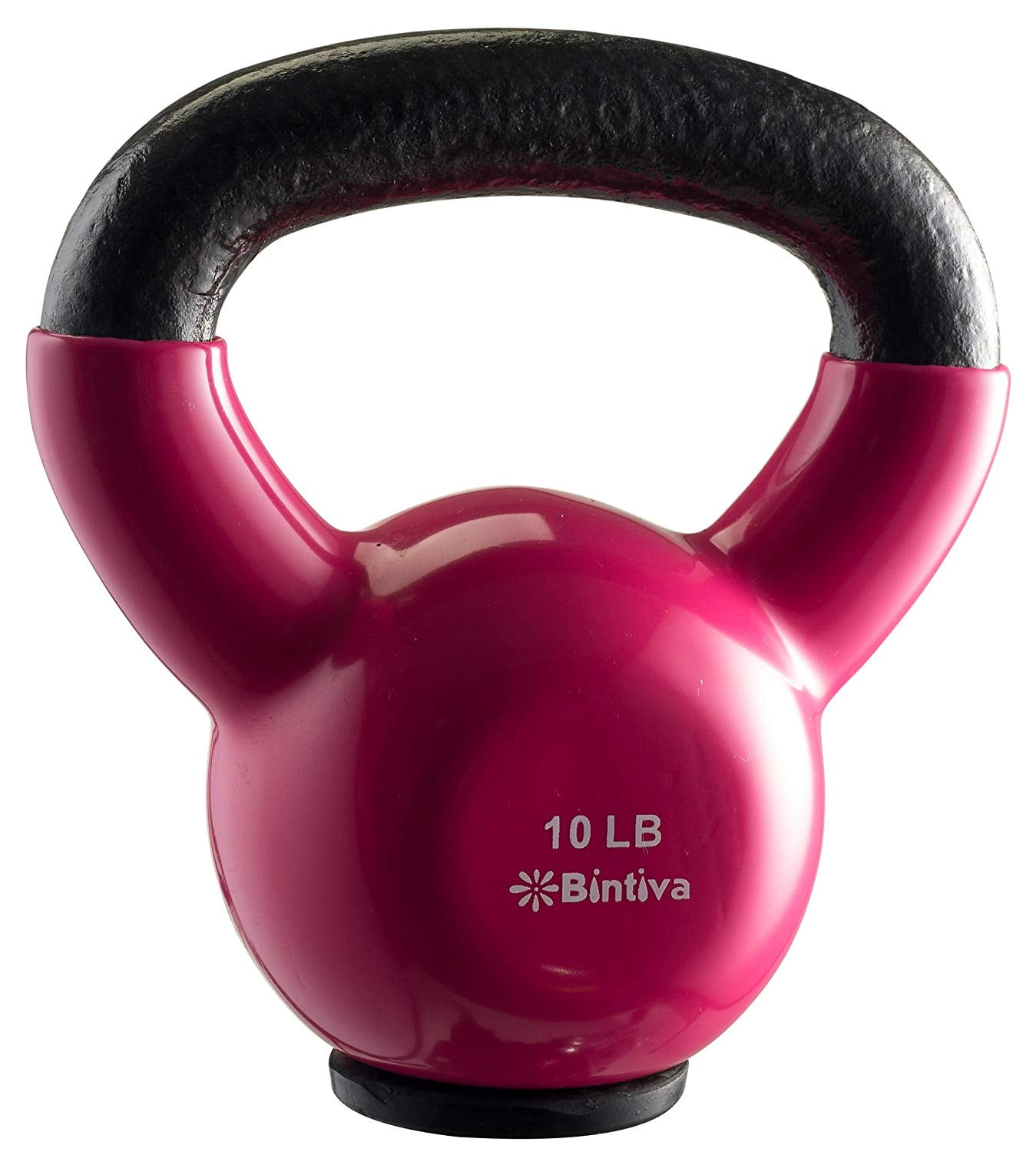bintiva professional grade, vinyl coated, solid cast iron kettlebells - blue 20lb