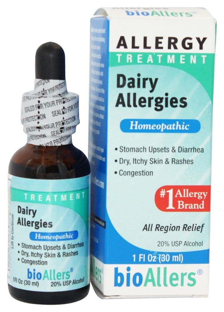 bioAllers Allergy Treatment | Homeopathic Formula May Help Relieve Sneezing, Congestion, Itching, Rashes & Watery Eyes | 1 Fl Oz (Dairy Allergies)