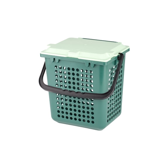 bioMat AirBox Compost Bin with microperforated Lid for Countertop Kitchen for 2.6 to 3 Gallon Compost Bags