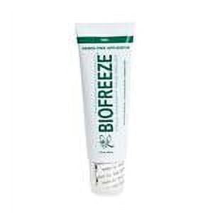 biofreeze pain relief gel for arthritis, 4 oz. tube with hands-free applicator, fast acting cooling pain reliever for muscle, joint, & back pain, topical analgesic, original green formula, 4% menthol