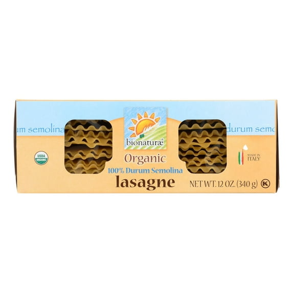 bionaturae 100% Organic Durum Semolina Lasagne