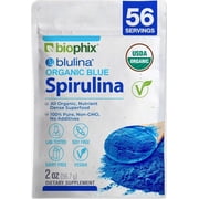 Biophix Organic Blue Spirulina Powder 2 oz USDA Organic | Protein Immune Antioxidant Phycocyanin