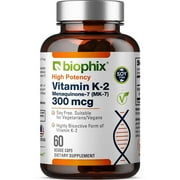 biophix Vitamin K2 MK-7-300 mcg 60 Vcaps - High-Potency Supports Strong Bones Immune Health