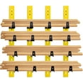 biosp 4Tier Wall Mount Lumber Storage Rack, Heavy Duty Wood Organizer