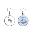 thumbnail image 1 of bird brave beauty feather earring drop summer watermelon earring wear, 1 of 4