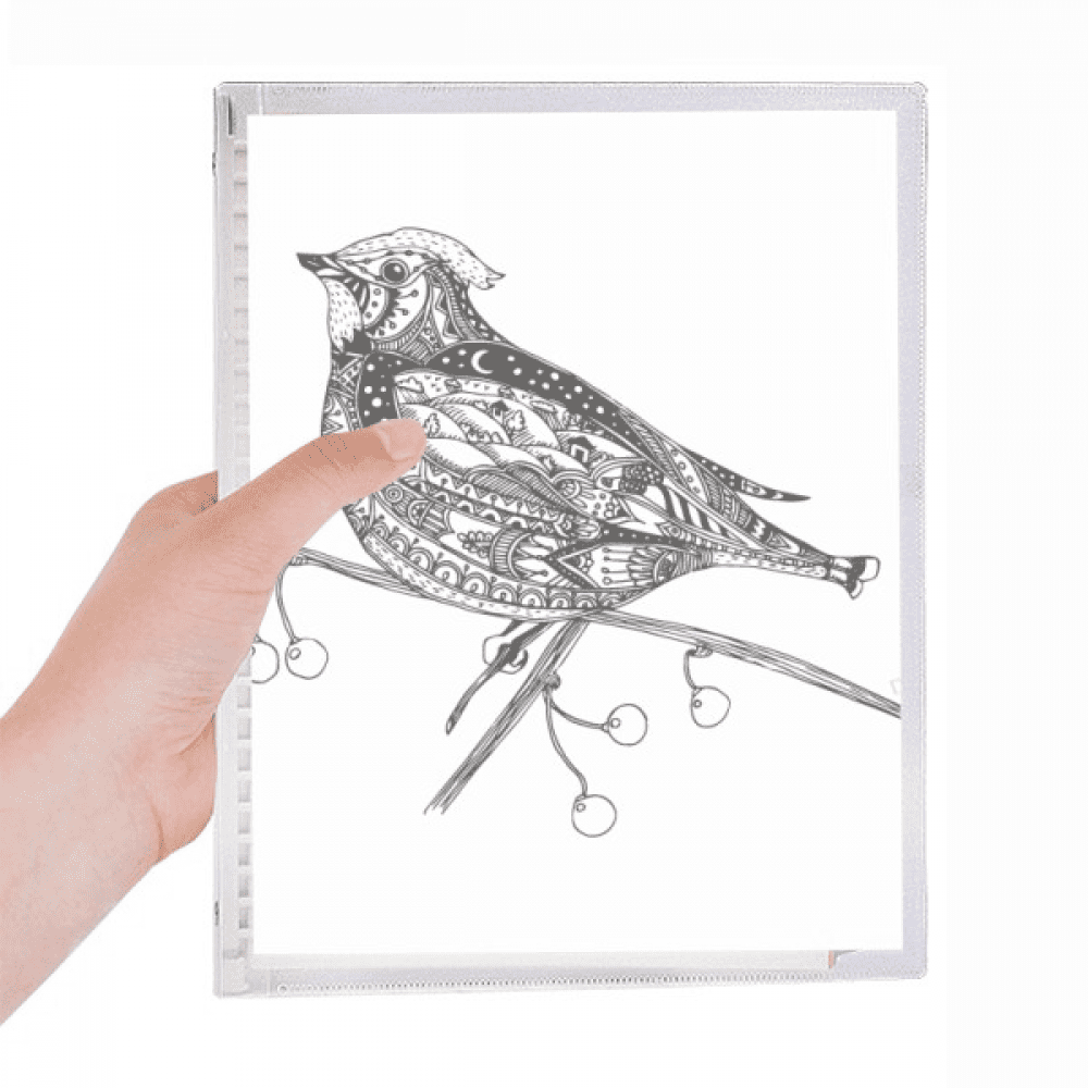 bird paint flying line small notebook loose diary refillable journal statiry