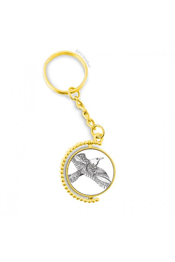 bird paint  flying loyal fierce metal connector key chain  accessory en keyholder
