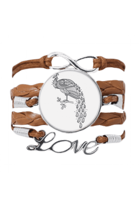 bird paint peafowl colourful bracelet love chain ornament wristband