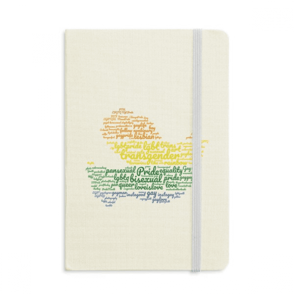 bird perainbow lgbt wordcloud notebook official fabric hard cover ...